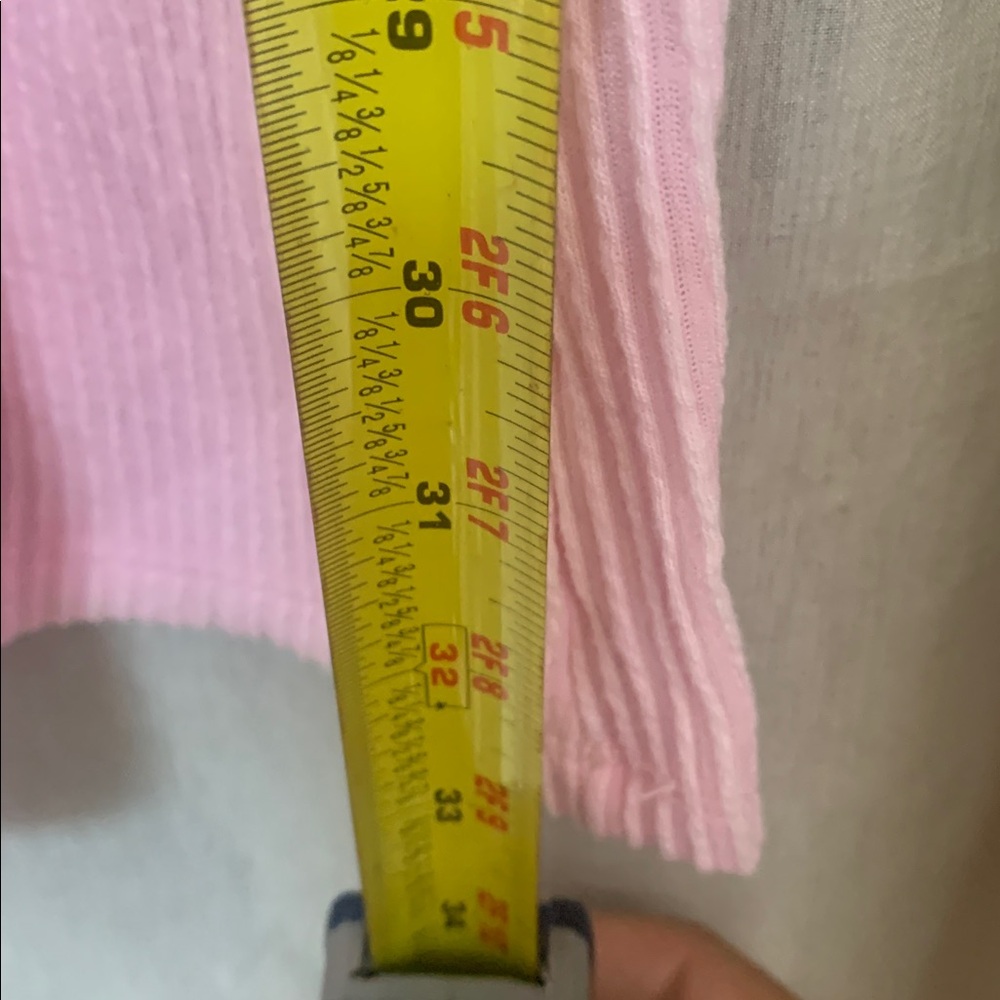 Discreet Pink Ribbed Mini Dress - Picture 7 of 8